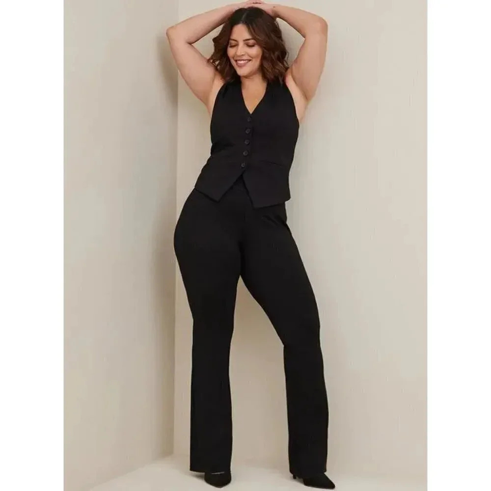 Torrid Trouser Boot Studio Luxe Ponte Mid-Rise Pant